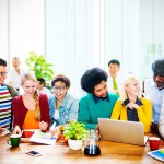 diverse group of office workers